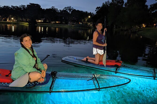 Date Night LED Glow Clear Kayak or Paddleboard & Champagne - What Happens on the Water: Coaching, LED Lights, and That Under-Water Glow