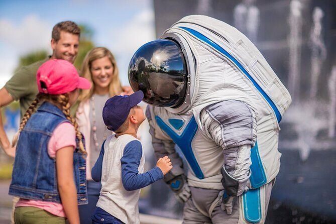 Kennedy Space Center Cape Canaveral Admission - Entering the Visitor Complex: IMAX, Science on a Sphere, and kids’ energy control