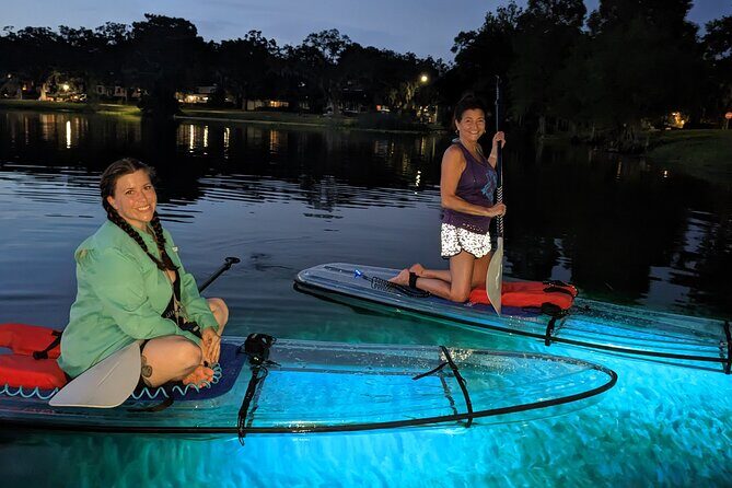 LED Glow in the Dark Clear Kayak or Paddleboard in Paradise - Lake Ivanhoe at Night: The Setting That Makes It Work