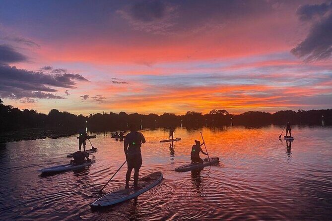 Sunset Clear Kayak or Paddleboard in Orlando - Gliding Toward Orlando’s Ivanhoe District Waterfront