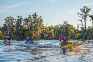 Tour of Lakes Escape by Personal Catamaran - The Ride Itself: Wetlands, Cypress Trees, Spanish Moss, and Wildlife Moments